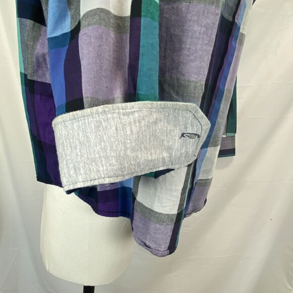 Threads & Heirs Plaid Shirt Men's Size X-Large Multicolor Long Sleeve Button Up - Picture 7 of 10
